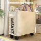 Laundry Baskets with Wheels and Handle, Collapsible Laundry Baskets, Clothes Laundry Basket with Removable Wash Bags for College Dorm, Rolling Laundry Hamper Beige