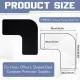 L Shaped Desk Mat Corner Mouse Pad Waterproof Large Rubber for Office Home Curved Keyboard Gaming Setup Computer Protection Supplies, 36.2 Inches(Black) Black