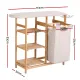 Artiss Laundry Basket Hamper with Ironing Board Bamboo