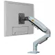 Single Monitor Arm for 17-30 Inch Screens,Height Adjustable Desk Mount Sliver Aluminium Monitor Stand, VESA 75/100mm with C-Clamp/Grommet Base&Gas Spring,Ergonomic Stand for Work/Gaming