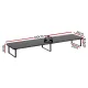 Artiss Dual Monitor Stand 100cm Riser Large Laptop Stand Desk Organiser Black