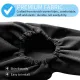 2Pcs Universal Armrest Cover for Car, Car Front Seat Armrest Covers Replacement, Elastic Fabric Car Arm Rest Handle Protective Cover for Automotive Truck Vehicle Interior Accessories, Black