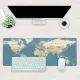 Large 80x30x0.2cm World Map Desk Mat, Non Slip Stitched Edge Keyboard Mouse Pad for Off Home