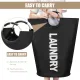 Collapsible laundry basket, Large laundry basket 90 L, Independent laundry basket with high base, Foldable laundry bucket, Black