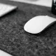 CARLA HOME Felt Desk Mat, Large Mouse Pad 80x40cm, Grey Cotton Linen Fabric