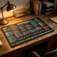 Excel Cheat Sheet Desk Pad Mat, 11.8x31.5in Large Waterproof Mouse Pad for Gaming & Office, Computer mat with excel Shortcuts