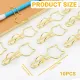 10-Pack Metal Pen Clips - Cute Cat Shaped Gold Paperclip Pen Holder for Notebooks and Papers - Metal Pen Clip Holder and Pen Holder Clip - School Office Supplies