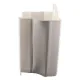 Collapsible Hanging Laundry Basket PP Wall Mounted Collapsible Laundry Hamper for Laundry Dorm Room (Large White)