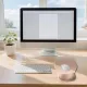 Gel mouse pad - mouse pad with wrist rest - Gaming Mouse Pad - Mouse Pad with Memory Foam Wrist Rest and Non-Slip Base - Non-Slip - Desk Accessories for Office - Office - For Computer, Cafe, Home & Office - 26 × 19.5 cm - Gradient Apricot