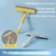 3 in 1 Window Cleaning Scraper, Cleaner Window Squeegee with Sprayer, Squeegee and Scrubber Spray Bottle Window Squeegee for Shower Glass,Mirrors(Yellow+White)