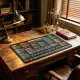 Excel Cheat Sheet Desk Pad Mat, 11.8x31.5in Large Waterproof Mouse Pad for Gaming & Office, Computer mat with excel Shortcuts