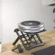Adjustable laptop stand, designed for 17.3-inch laptops, a portable stand that allows for height adjustment on the desk, and comes with a dedicated phone holder.