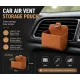 Premium Faux Sheepskin Car Vent Caddy, Portable Car Organiser Pouch For Mobile & Bits, Beige