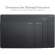 Leather Desk Pad 36" x 20",  Office Desk Mat Waterproof Black - Premium Quality - Smooth Mouse Writing Surface - Maximum Protection Dual-Sided Pu Leather Blotter for Desk Office/Home
