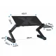 Artiss Laptop Stand Aluminium Computer Riser Foldable Lap Desk Bed Table Black