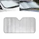 Car Windshield Sun Shade, 55.1 x 27.5 Front Windshield Sunscreen Heat Shield, Universal Car Front Window Sun Protector Cover, Car Windshield Cooling Cover for Truck SUV Car (Silver)