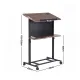 Artiss Mobile Lectern Podium Stand with Storage Shelf Height Adjustable Laptop Desk Black & Walnut