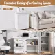 Artiss Folding Sewing Table Sewing Machine Desk Multi-functional Rolling Work Table Craft Station