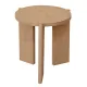 Apollo Round Solid Timber Side Table (Natural)