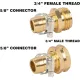 Garden Hose Repair Connector with Clamps + Adjustable Twist Hose Nozzle