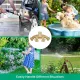 Brass Garden Hose Splitter (4 Way) + Garden Hose Protector