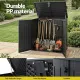 Gardeon Outdoor Storage Box 775L Container Lockable Cabinet Tool Organizer Shed Black