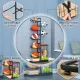 CARLA HOME 7 Tier Ball Storage Rack - Sports Organiser - Black - Basketball Storage Rack