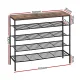 Artiss Shoe Rack 5-tier 25 Pairs Walnut Bob