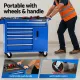 Giantz 6 Drawer Tool Chest Trolley Cabinet Cart Toolbox Storage Organiser Wheels