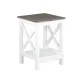 Coastal Side Table in White and Grey