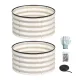 Green Fingers Round Raised Garden Bed 2 Pack Galvanised Planter Box Rust Resistant 60x60x30cm White