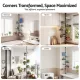 Artiss Tension Pole Shower Caddy Steel Corner Bathroom Shelf Black