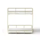 Artiss 2X Bathroom Storage Rack 2 Tier Corner Organiser Gold Marble Look