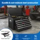 GIANTZ 5 Drawer Tool Chest Box Cabinet Lockable Garage Storage Organiser Black