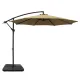 Instahut 3m Umbrella w/Base Outdoor Cantilever Beach Garden Patio Parasol Beige