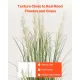Artificial Grass Plant, 2 Pack 1194mm Reed Flower Grass in Pot, Premium PVC Faux Fake Greenery Shrubs Plant for Indoor Outdoor House Home Garden Office Room Décor, Housewarming, Green