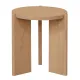 Apollo Round Solid Timber Side Table (Natural)