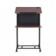 Artiss Mobile Lectern Podium Stand with Storage Shelf Height Adjustable Laptop Desk Black & Walnut