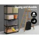 Giantz 2x1.5M Garage Shelving Warehouse Rack Pallet Racking Storage Shelve Black