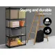 Giantz 5x1.5M Garage Shelving Warehouse Rack Pallet Racking Storage Shelve Black