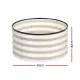 Green Fingers Round Raised Garden Bed 2 Pack Galvanised Planter Box Rust Resistant 60x60x30cm White
