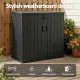 Gardeon Outdoor Storage Box 775L Container Lockable Cabinet Tool Organizer Shed Black