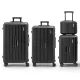 Wanderlite 4pcs Trunk Luggage Suitcase Set Travel Carry On TSA Lock Black