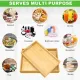 2 pcs Bamboo Serving Trays, Wooden Tray, Rectangular Serving Tray With Handles, Breakfast Tray Serving Tray For
