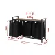 Artiss Laundry Basket with 3 Pull-out Bags Metal Frame Black