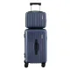 Wanderlite 2pcs Trunk Luggage Suitcase Travel Carry On TSA Lock 12" 20" Navy