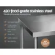 Cefito 1829x760mm Stainless Steel Kitchen Bench 430