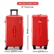 Wanderlite 28" Trunk Luggage Suitcase Travel 5 Wheels Type-C Port TSA Red