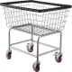 Wire Laundry Cart Wire Laundry Basket 2.8 Bushel Heavy Duty w/ 4'' Wheels