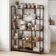 Artiss Kitchen Rack with 6 Hooks Microwave Storage Shelf 120cm x 170cm
